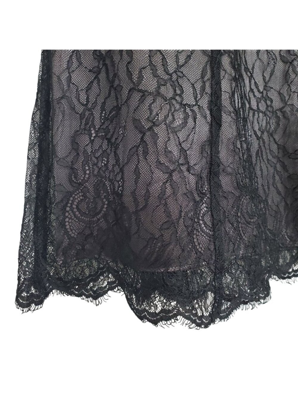 Alfani Plus 18W Skirt Drop Waist Black Lace Lined A Line Dressy Elegant Midi - Picture 5 of 12